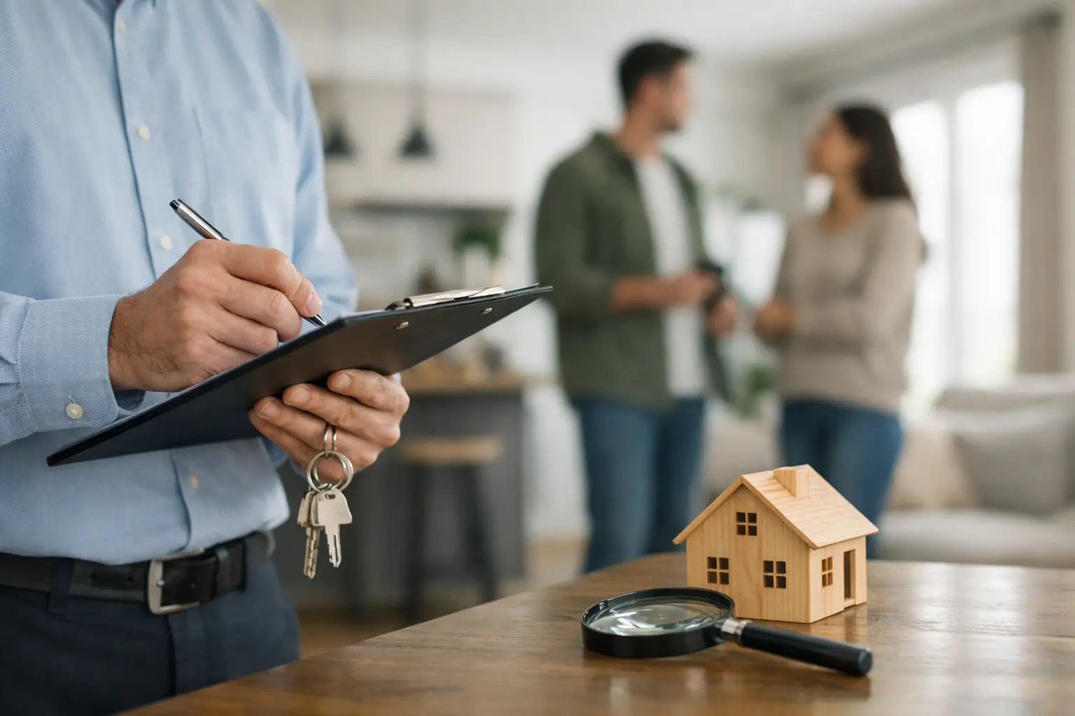 Rental inspection frequency - landlord documenting property condition during a scheduled inspection