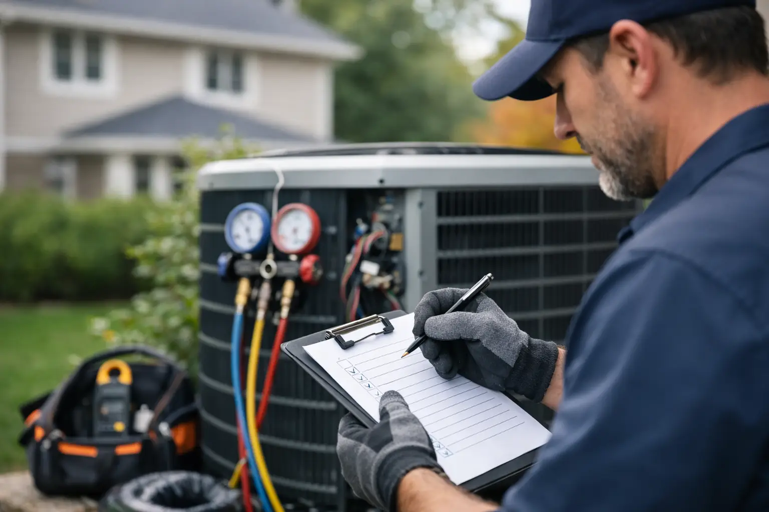 HVAC unit outside a rental property in Marion County Florida